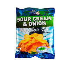 potato chips sour cream &onion 150g thumbs up